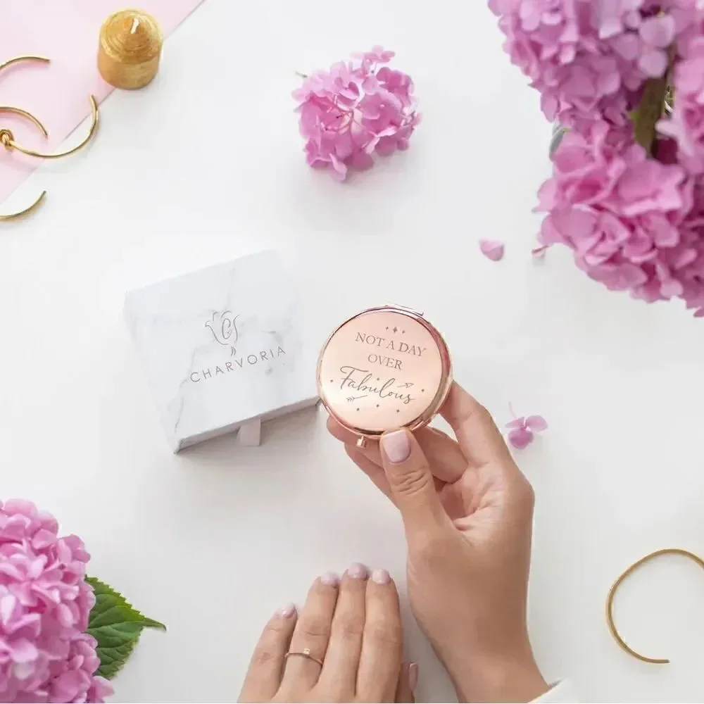New! Charvoria Not A Day Over Fabulous Rose Gold Compact